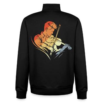 Retro Geiger - Unisex Organic Zip Sweatshirt von Stanley/Stella - Schwarz - Hinten - AI Model Male 185 light (185cm)