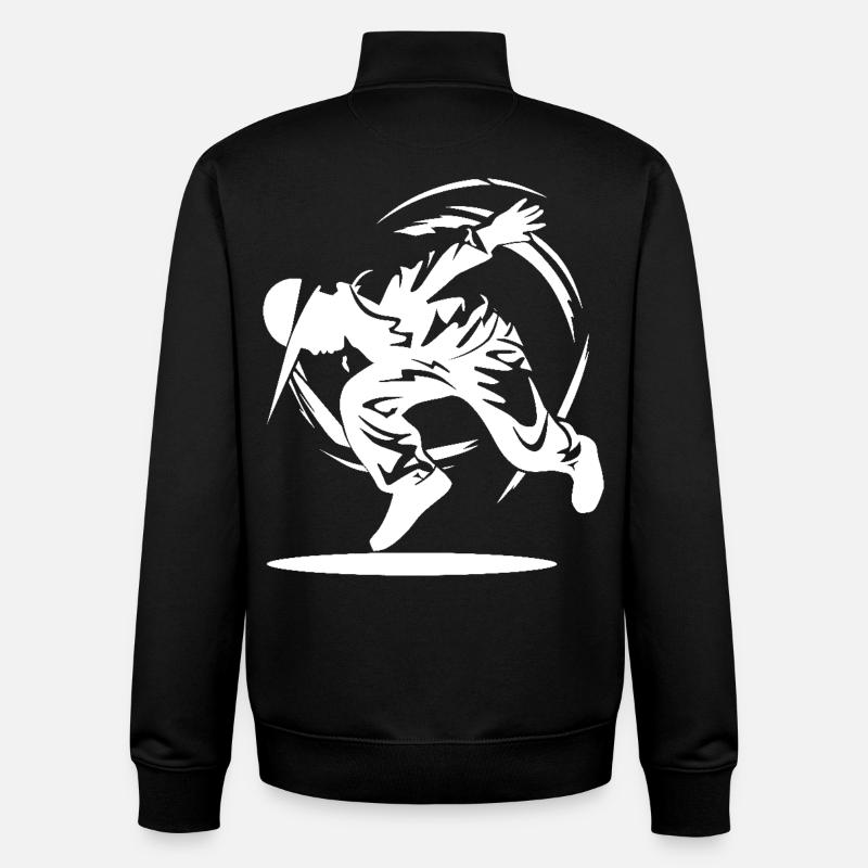 B-Boy - Sweat zippé unisexe en coton bio Stanley/Stella - noir