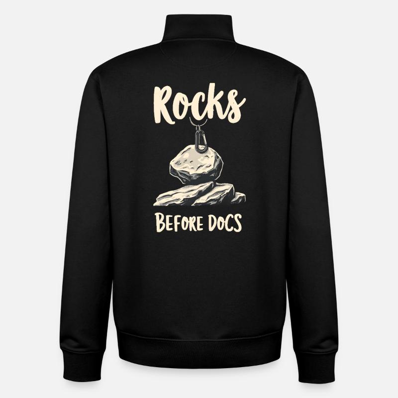 Rocks Before Docs - Unisex Organic Zip Sweatshirt von Stanley/Stella - Schwarz