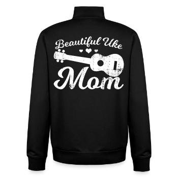Sillet de ukulélé - Sweat zippé unisexe en coton bio Stanley/Stella - noir - Dos - AI Model Male 185 light (185cm)