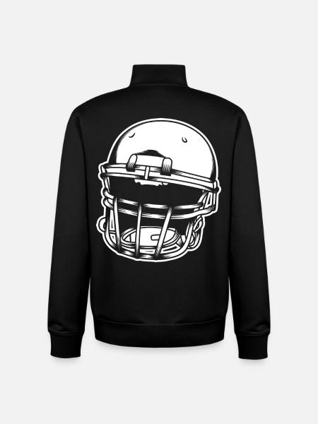 Football Helmet - Unisex Organic Zip Sweatshirt by Stanley/Stella - black
