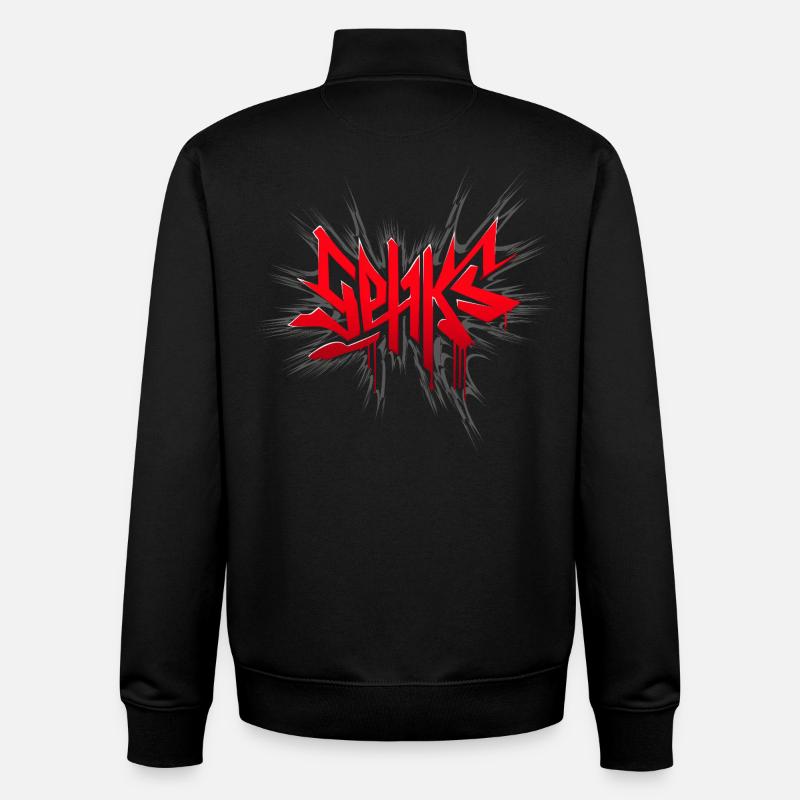 Sehks Rote Explosion - Unisex Organic Zip Sweatshirt von Stanley/Stella - Schwarz