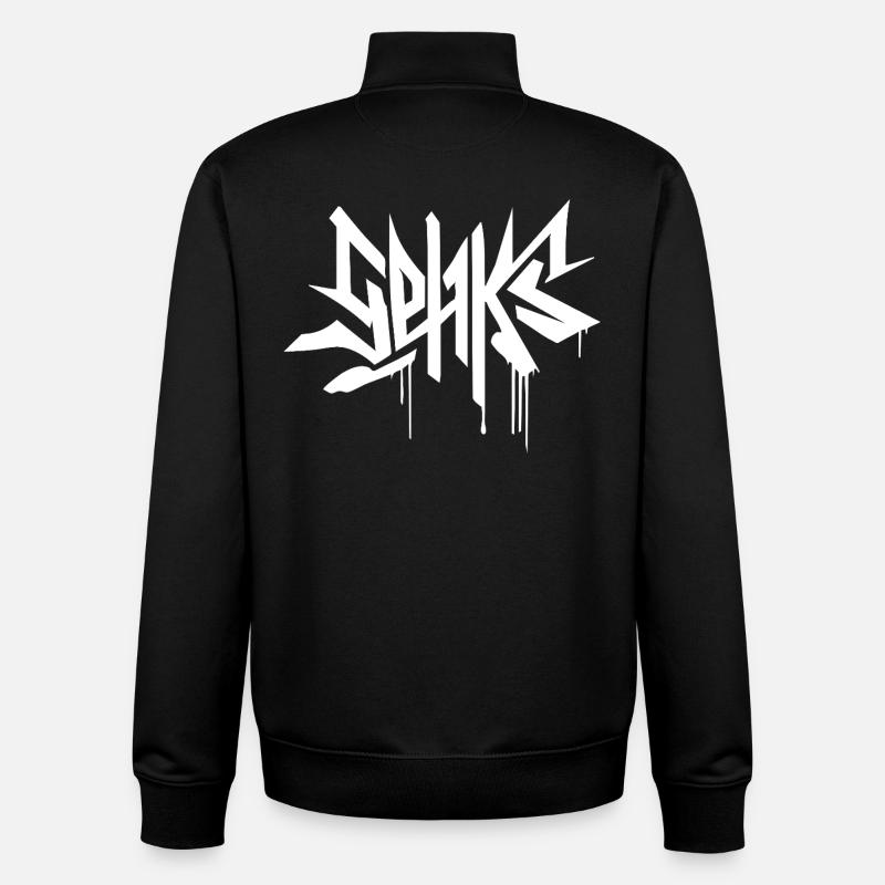 SEHKS BLANC - Sweat zippé unisexe en coton bio Stanley/Stella - noir