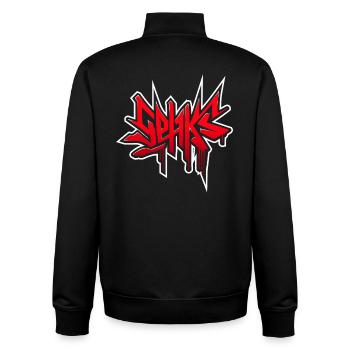 Sehks network - Unisex Organic Zip Sweatshirt by Stanley/Stella - black - Back - AI Model Male 185 light (185cm)