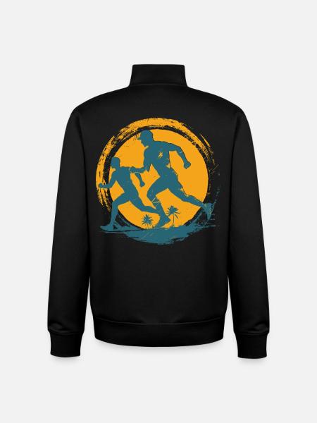 Marathon runner - Unisex Organic Zip Sweatshirt by Stanley/Stella - black