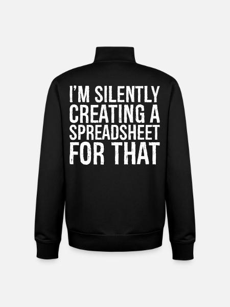 Jeg opretter stille og roligt et regneark til det - Stanley/Stella unisex sweatshirt med lynlås i økologisk - sort