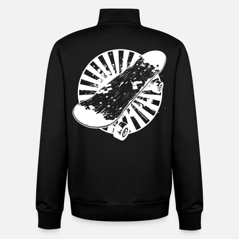 Skateboard Graphics - Unisex Organic Zip Sweatshirt by Stanley/Stella - black