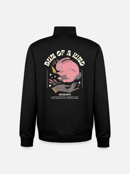 Jackalope mystique – Unique et magique - Sweat zippé unisexe en coton bio Stanley/Stella - noir