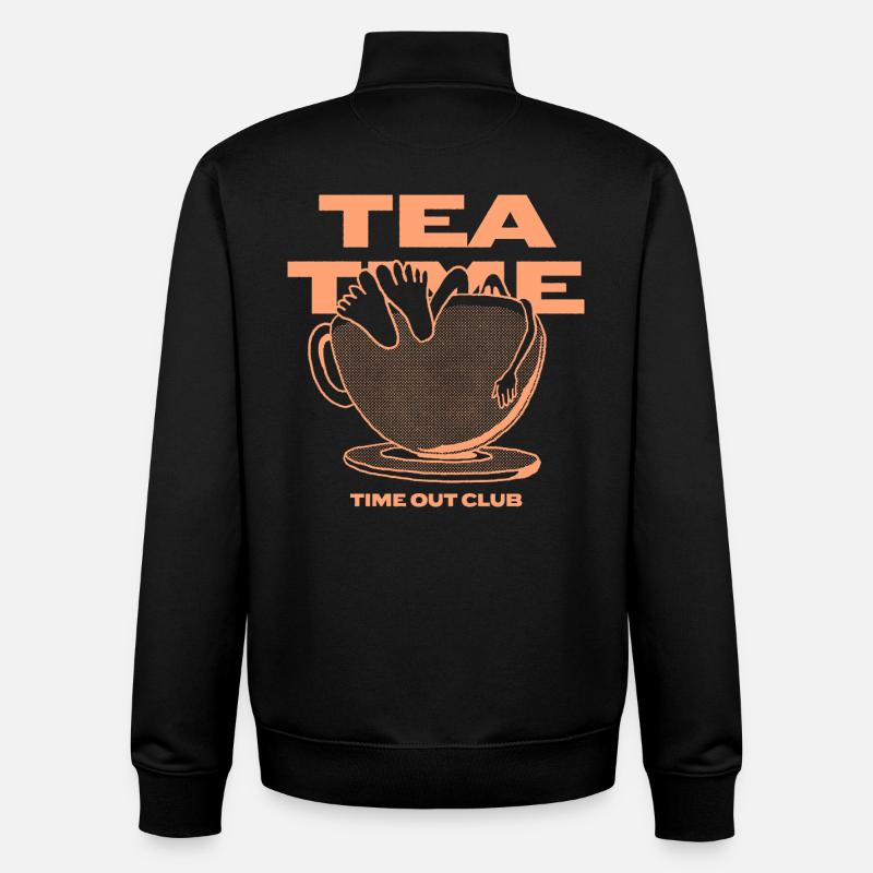 Tea Time – Relaxing Time Out - Unisex Organic Zip Sweatshirt by Stanley/Stella - black