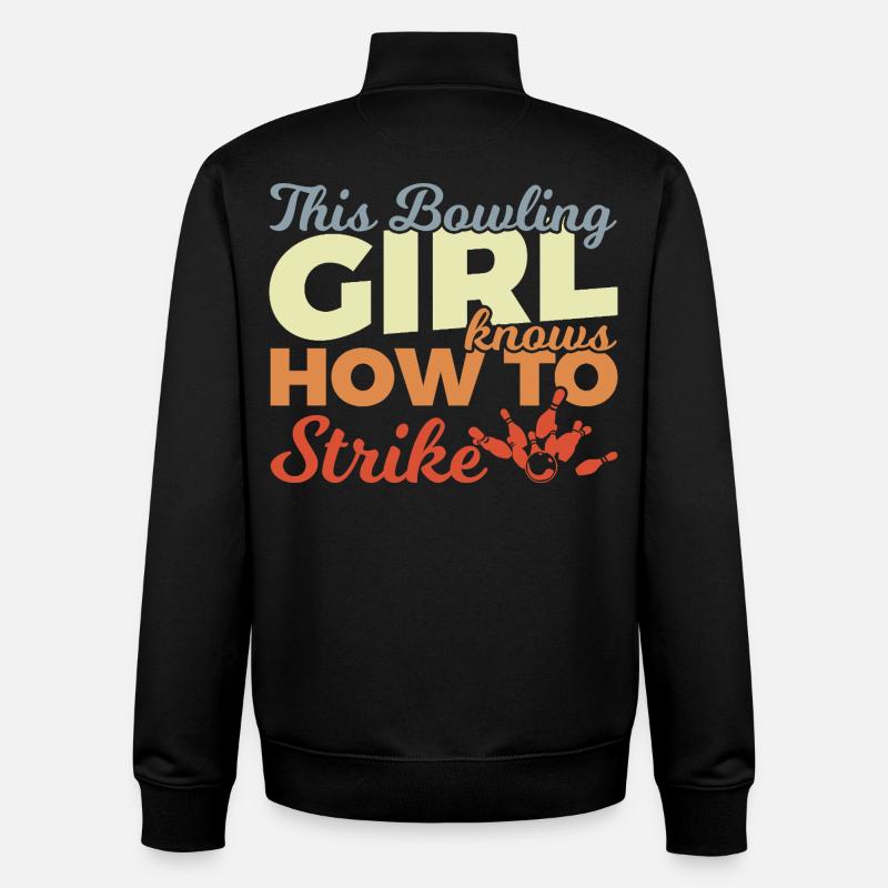 Fille de bowling - Sweat zippé unisexe en coton bio Stanley/Stella - noir