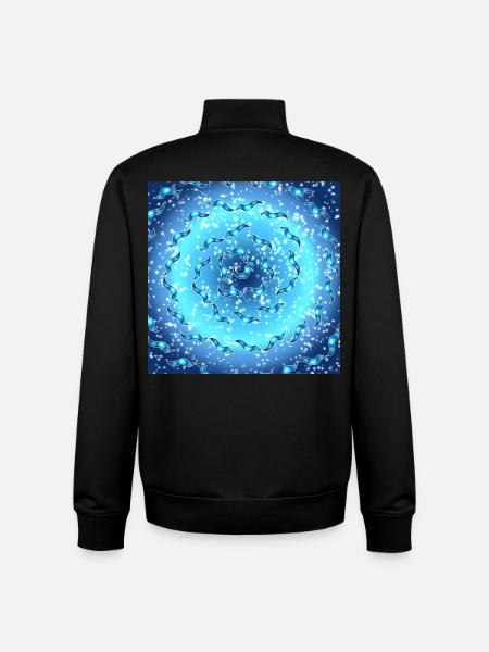 Sea Galaxy - Unisex Organic Zip Sweatshirt by Stanley/Stella - black