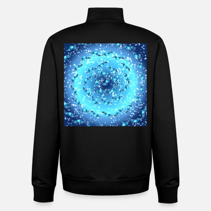 Galaxie des mers - Sweat zippé unisexe en coton bio Stanley/Stella - noir