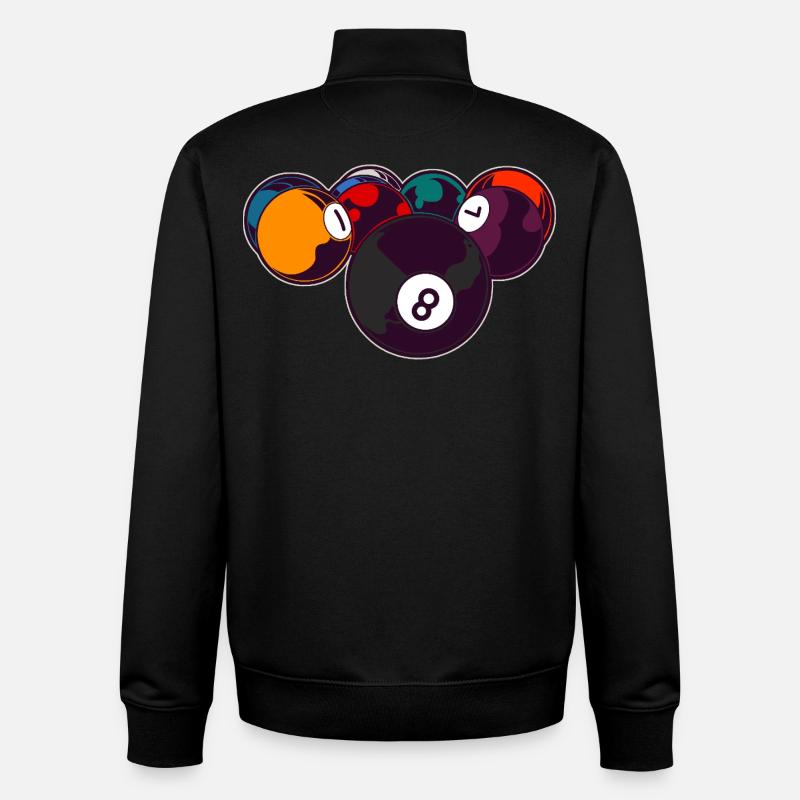 Billard 8 Ball - Unisex Organic Zip Sweatshirt von Stanley/Stella - Schwarz
