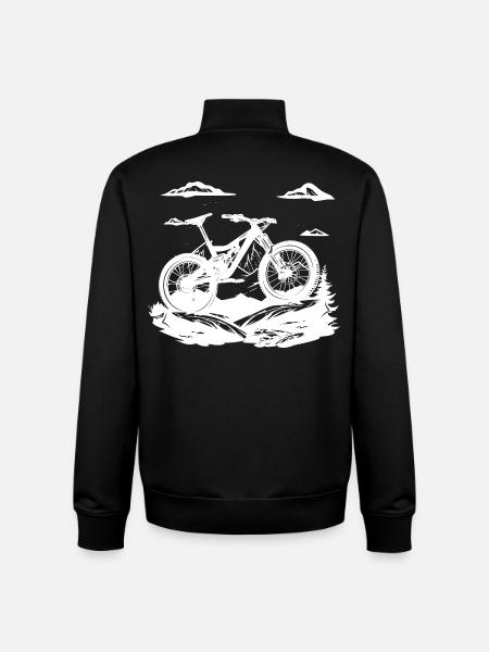 Amateurs de VTT - Sweat zippé unisexe en coton bio Stanley/Stella - noir