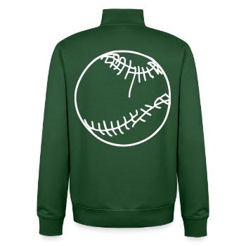Baseball Ball Skizze - Unisex Organic Zip Sweatshirt von Stanley/Stella - Flaschengrün - Hinten - AI Model Male 185 dark (185cm)