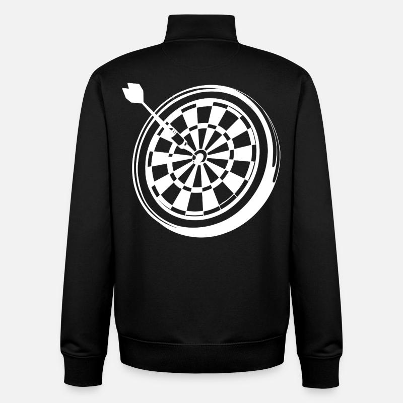 Dessin de fléchettes - Sweat zippé unisexe en coton bio Stanley/Stella - noir