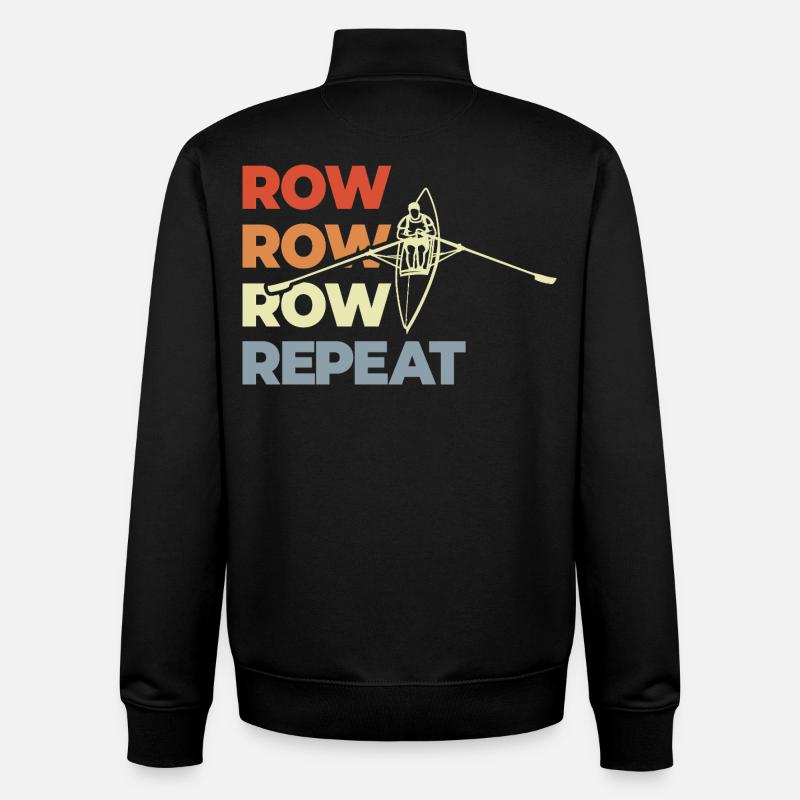 Row Row Row Repeat - Unisex Organic Zip Sweatshirt von Stanley/Stella - Schwarz