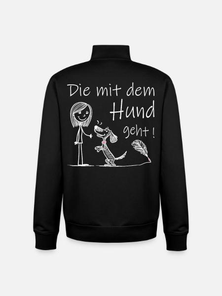 Who goes with the dog! - Unisex Organic Zip Sweatshirt by Stanley/Stella - black