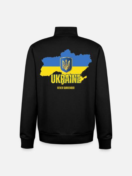 Ukrainian flag, Ukrainian pride - Unisex Organic Zip Sweatshirt by Stanley/Stella - black
