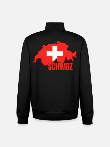 Flag of Switzerland, Swiss pride - Unisex Organic Zip Sweatshirt by Stanley/Stella - black