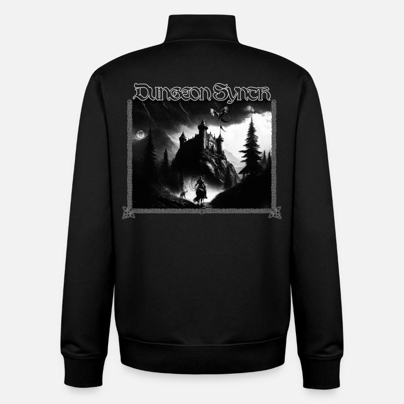 Dungeon Synth - Unisex Organic Zip Sweatshirt von Stanley/Stella - Schwarz