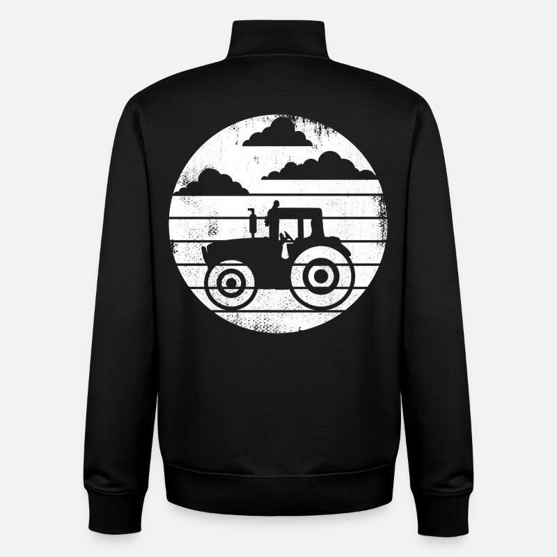 Traktor - Unisex Organic Zip Sweatshirt von Stanley/Stella - Schwarz