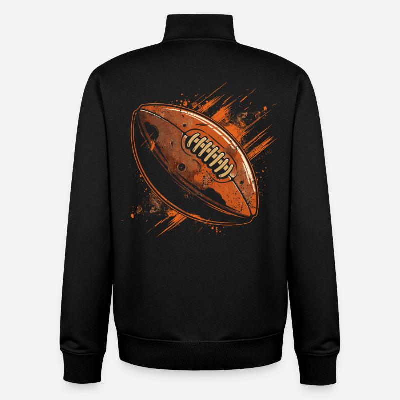 Ballon de football - Sweat zippé unisexe en coton bio Stanley/Stella - noir