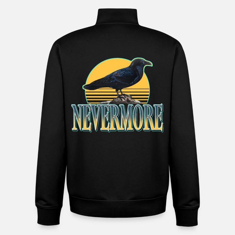 Nevermore – Ravens & Gothic Aesthetics - Unisex Organic Zip Sweatshirt by Stanley/Stella - black