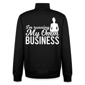 Yoga Teacher Joke - Unisex Organic Zip Sweatshirt by Stanley/Stella - black - Back - AI Model Male 185 light (185cm)