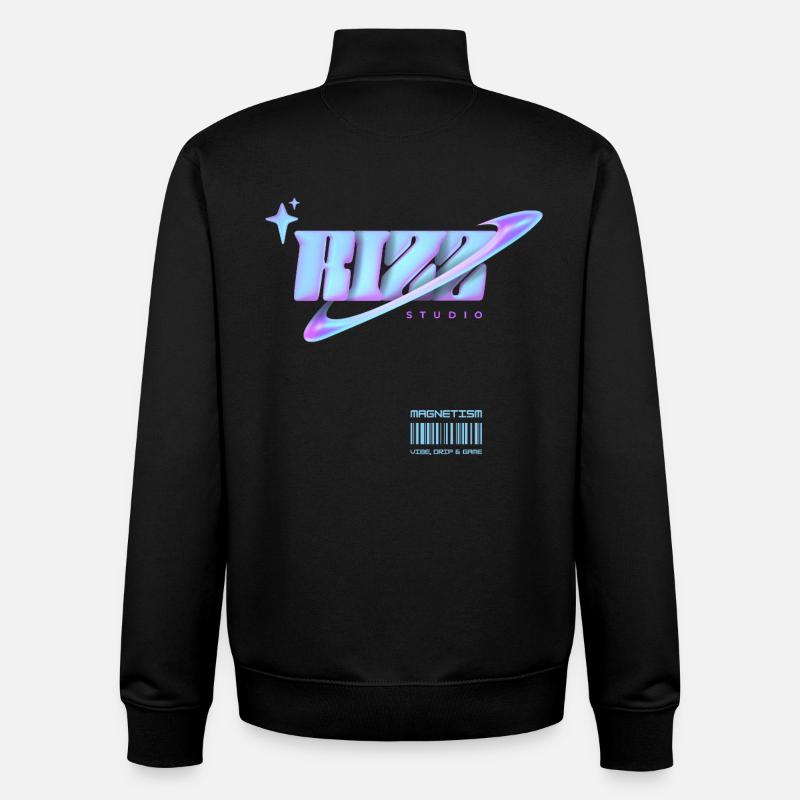 Rizz Studio Galaxy Look - Unisex Organic Zip Sweatshirt von Stanley/Stella - Schwarz