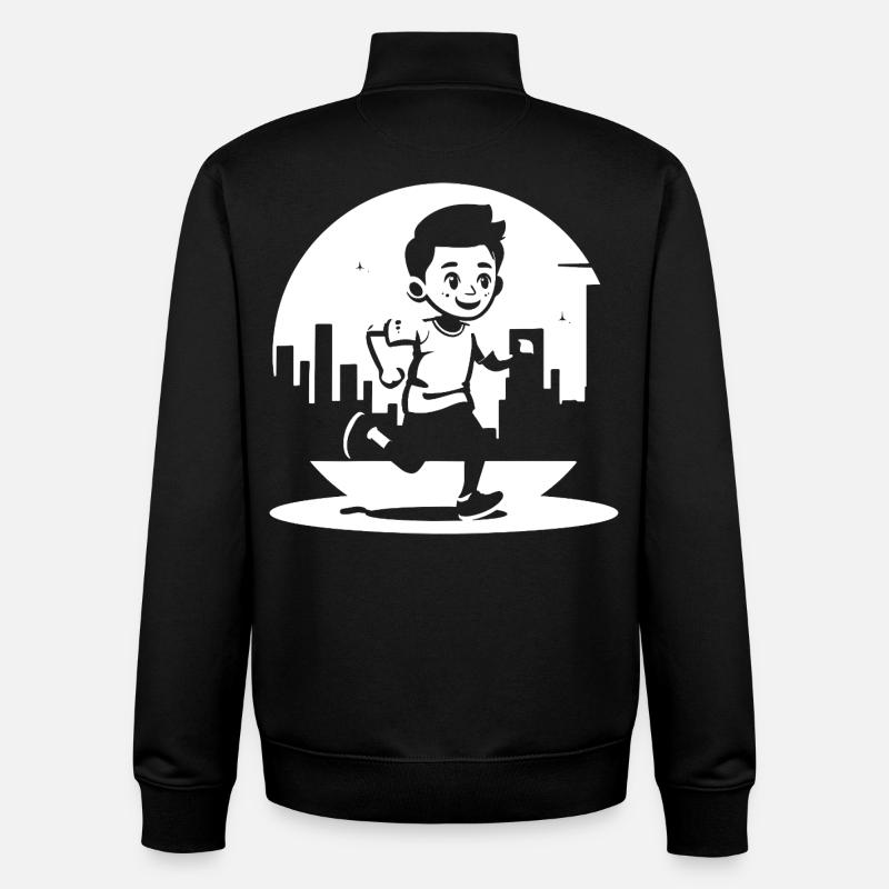 Marathon Junge - Unisex Organic Zip Sweatshirt von Stanley/Stella - Schwarz