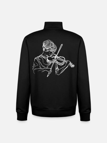 Geiger Boy Sketch - Unisex Organic Zip Sweatshirt by Stanley/Stella - black