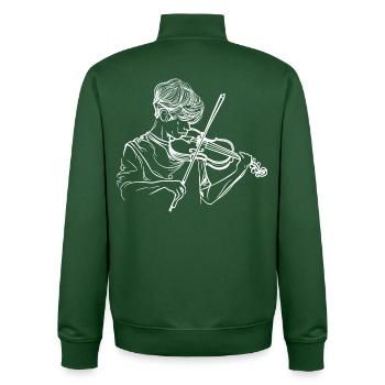 Geiger Boy Sketch - Unisex Organic Zip Sweatshirt by Stanley/Stella - bottle green - Back - AI Model Male 185 dark (185cm)