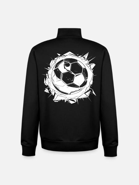 Soccer Drawing - Unisex Organic Zip Sweatshirt by Stanley/Stella - black