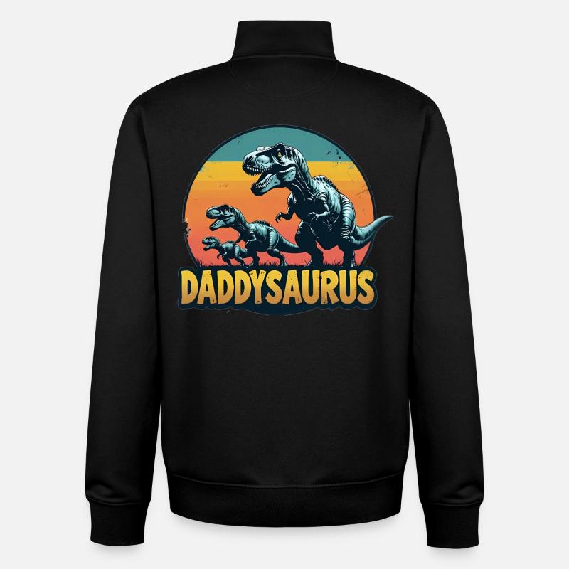 Daddysaurus - Unisex Organic Zip Sweatshirt von Stanley/Stella - Schwarz