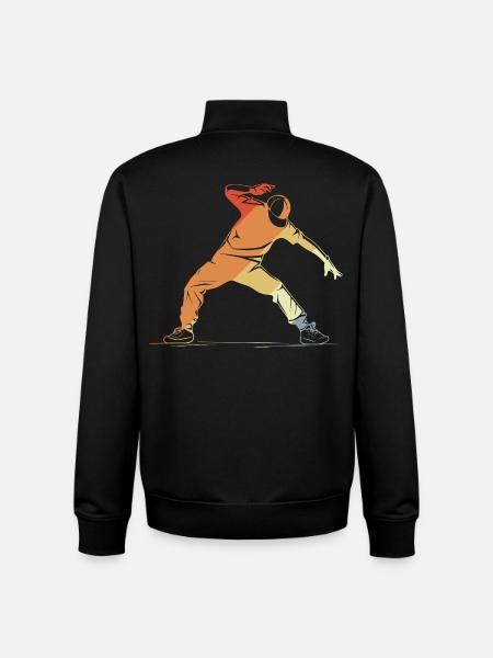 Breakdancer Sketch - Unisex Organic Zip Sweatshirt by Stanley/Stella - black