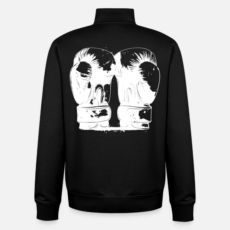 Boxe - Sweat zippé unisexe en coton bio Stanley/Stella - noir