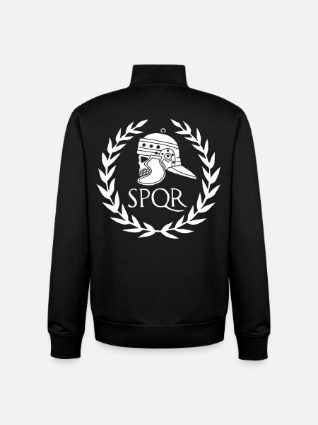 Empire romain et crâne blanc - Sweat zippé unisexe en coton bio Stanley/Stella - noir