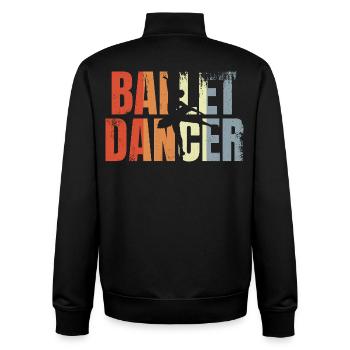 Vintage Ballet Dancer - Unisex Organic Zip Sweatshirt by Stanley/Stella - black - Back - AI Model Male 185 light (185cm)