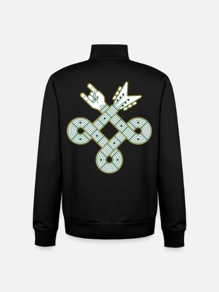 Celtic Knot Guitar - Unisex Organic Zip Sweatshirt by Stanley/Stella - black
