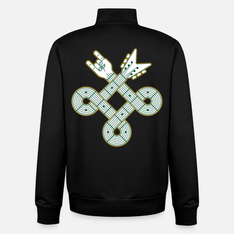 Celtic Knot Guitar - Unisex Organic Zip Sweatshirt von Stanley/Stella - Schwarz