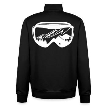 Snowboarding Brille - Unisex Organic Zip Sweatshirt von Stanley/Stella - Schwarz - Hinten - AI Model Male 185 light (185cm)
