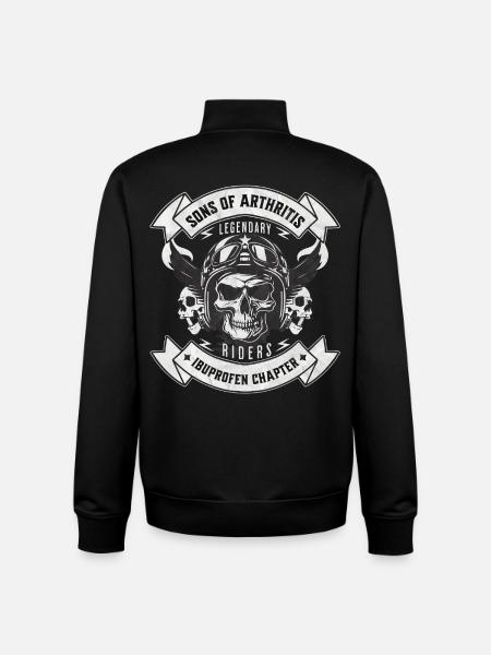 Sons of Arthritis Ibuprofen Chapter Biker - Unisex Organic Zip Sweatshirt by Stanley/Stella - black