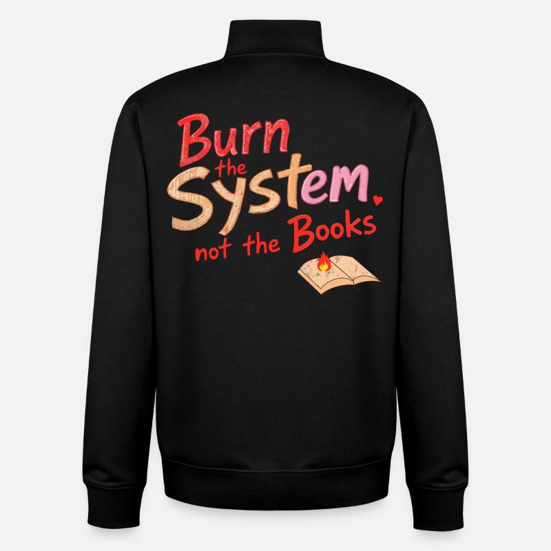 Brûler le système - Sweat zippé unisexe en coton bio Stanley/Stella - noir