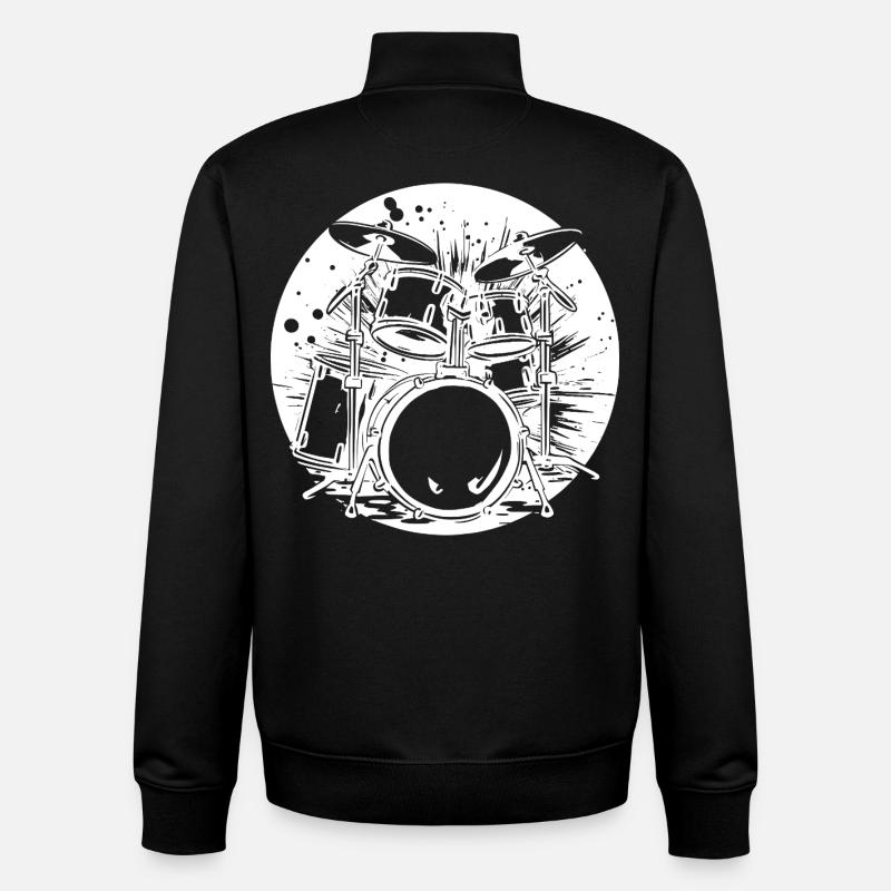 Percussion - Sweat zippé unisexe en coton bio Stanley/Stella - noir