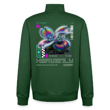 Heavenly Hologarden - Unisex Organic Zip Sweatshirt von Stanley/Stella - Flaschengrün - Hinten - AI Model Male 185 dark (185cm)