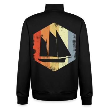 Segelschiff - Unisex Organic Zip Sweatshirt von Stanley/Stella - Schwarz - Hinten - AI Model Male 185 light (185cm)
