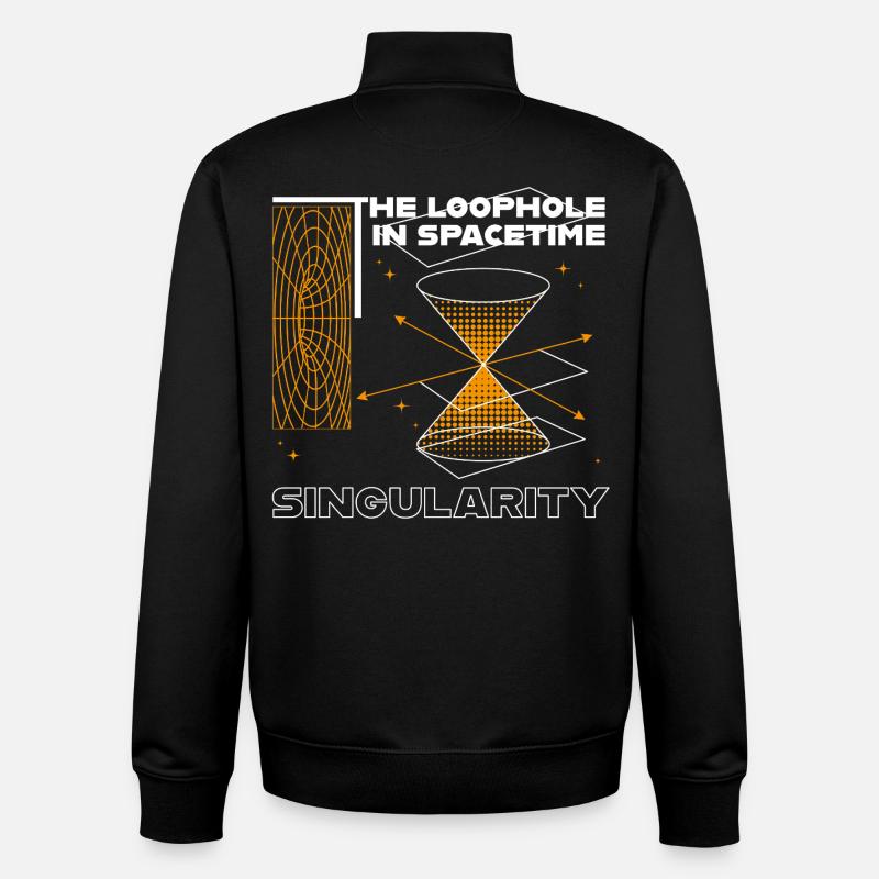 Faille dans l’espace-temps - Sweat zippé unisexe en coton bio Stanley/Stella - noir