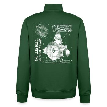 Loch im Raumzeitkontinuum - Unisex Organic Zip Sweatshirt von Stanley/Stella - Flaschengrün - Hinten - AI Model Male 185 dark (185cm)