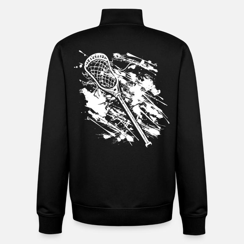 Lacrosse bat graffiti - Unisex Organic Zip Sweatshirt by Stanley/Stella - black